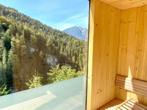 Spa corner with private sauna - panoramic view of the sunny side with terrace