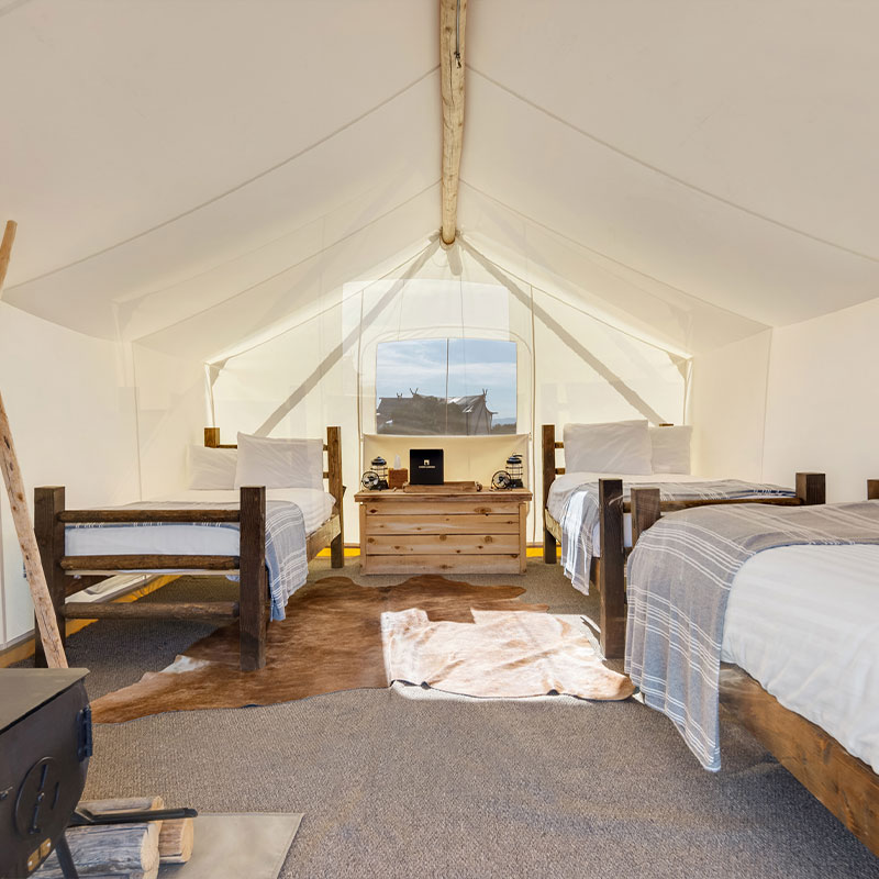 Safari Tent with 3 Twin Beds
