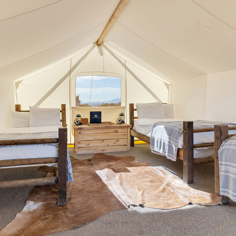 Safari Tent with 3 Twin Beds