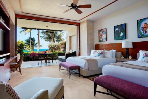 King Room with Two King Beds - Beachfront