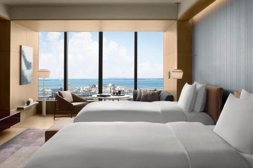 Club level, Club Guest room, 2 Doubles, Hakata Bay view