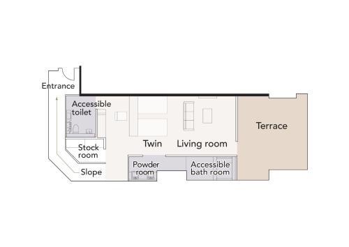 Universal Design Twin Room - Ocean View