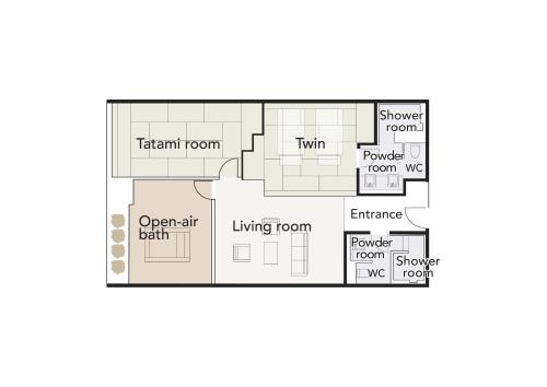 Suite with Tatami Area and Open-Air Bath - Hillside View