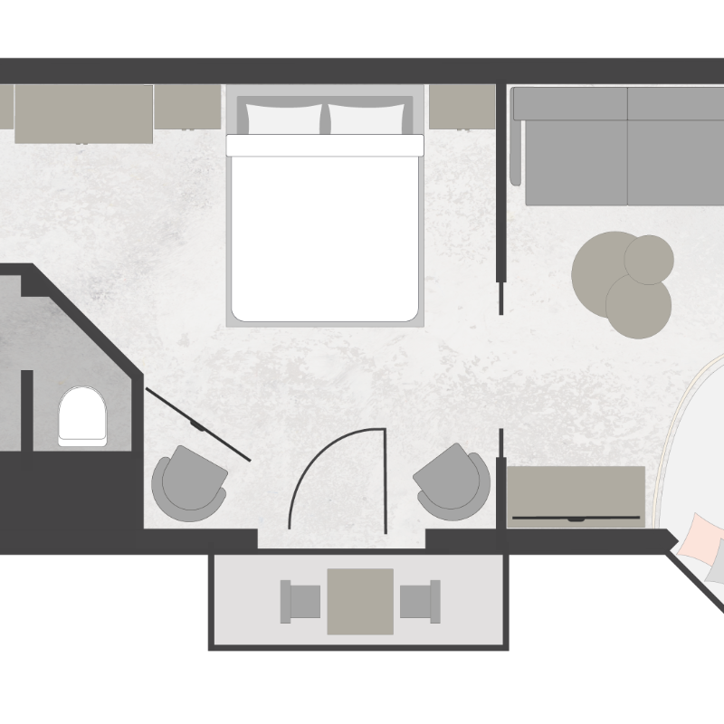 Deluxe Suite Modern with Balcony