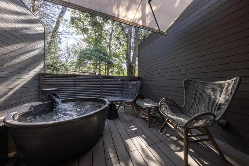 Superior Twin with private hot spring