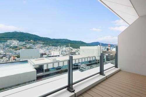 Premium Double Room with Two Double Beds, Balcony and Mountain View