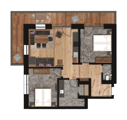 Deluxe Two-Bedroom Apartment with Sauna