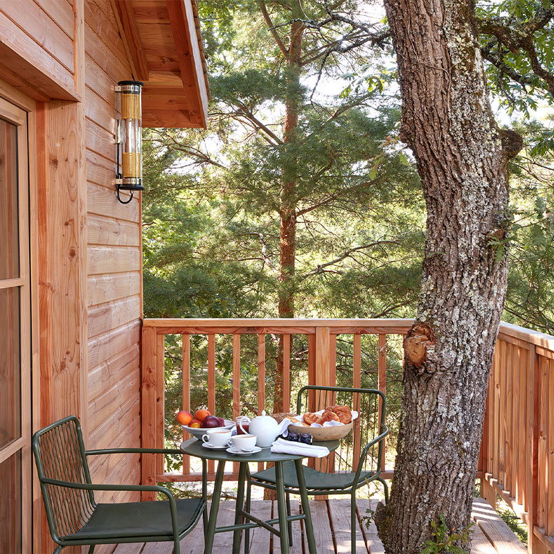 Cabane perchée quadruple