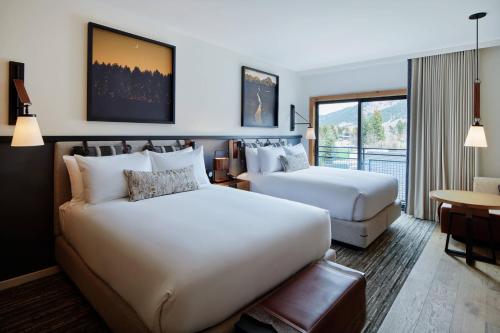 Queen Room with Two Queen Beds - Mobility and Hearing Accessible with Roll-in Shower