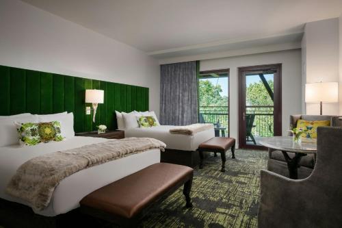 Queen Room with Two Queen Beds and Balcony - Mobility Accessible with Transfer Shower