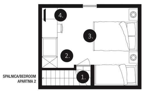A2 - Deluxe Duplex One-Bedroom Apartment with Balcony