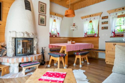 Chalet ZLATOROG with Mountain - River View, Fireplace and Sauna