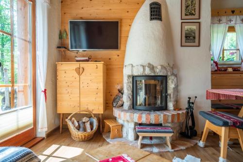Chalet ZLATOROG with Mountain - River View, Fireplace and Sauna