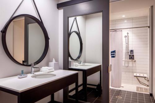 Double Room with Two Double Beds and Roll-n Shower - Mobility and Hearing Accessible