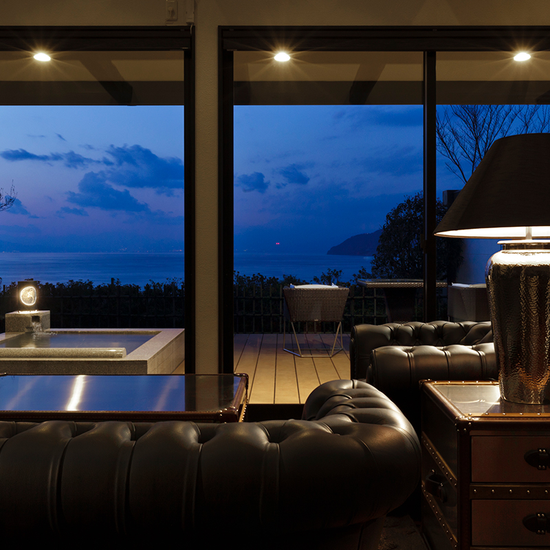 Twin Room with Tatami Area and Open-Air Hot Spring Bath, Mt,Fuji View【Umi no oka】
