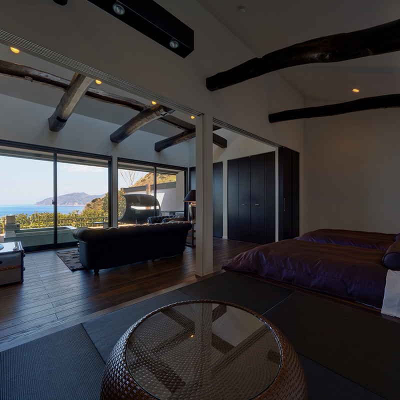 Twin Room with Tatami Area and Open-Air Hot Spring Bath, Mt,Fuji View【Umi no oka】