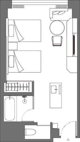Scenic Twin Room with Two Double Beds and City View - High Floor