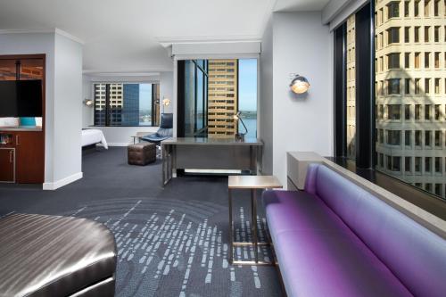 Superior Suite, Corner King, with City View - High Floor/Mobility/Hearing Accessible with Roll-In Shower