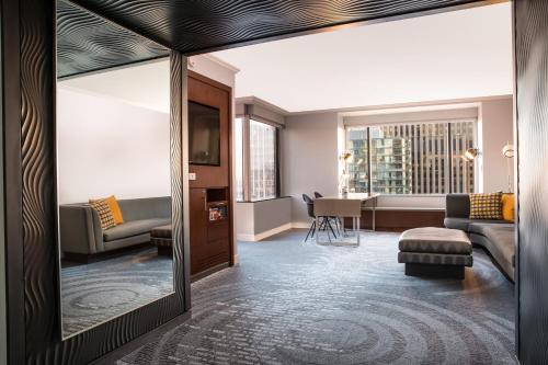 Superior Suite, Corner King, with City View - High Floor/Mobility/Hearing Accessible with Roll-In Shower