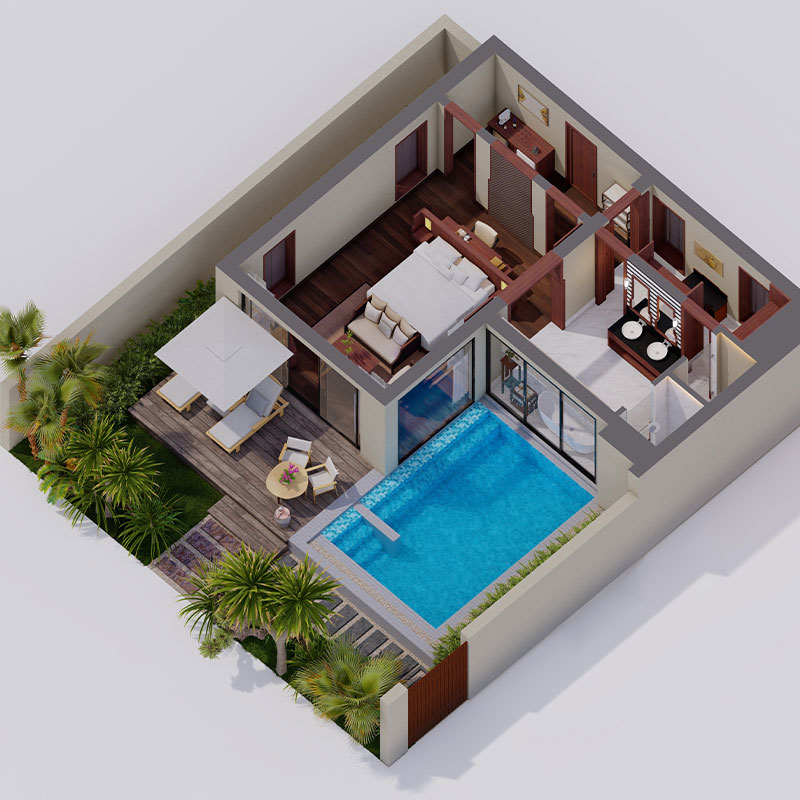 Beach Access Pool Villa