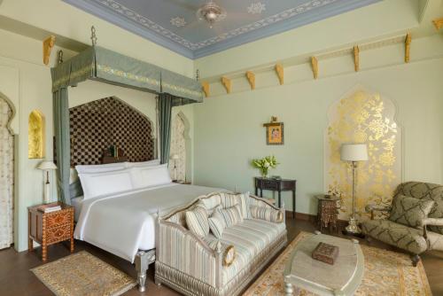 Rajmata Two-Bedroom Presidential Suite with Pool: Airport Transfers in luxury vehicle, 01 Bottle of champagne, INR 5000 hotel credit once during the stay. One 60-minute spa therapy for couple, Evening Hi-Tea at Safir/ Sundowner session with Bartender for