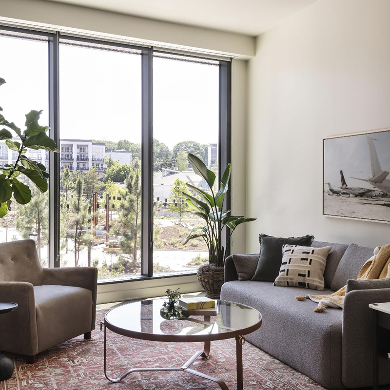 One Bed Apartment with Den Plaza View