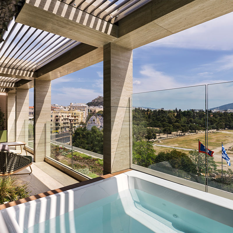 Zeus Presidential Suite with Temple View