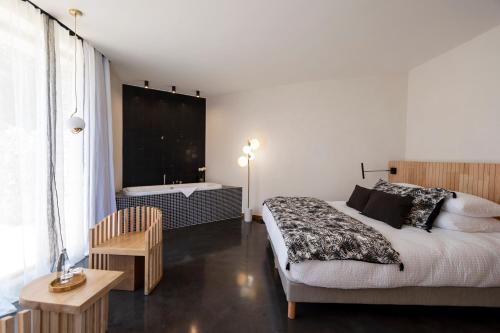 Junior Suite with Spa Bath and Sauna- Private Garden and Private Heated Swimming Pool