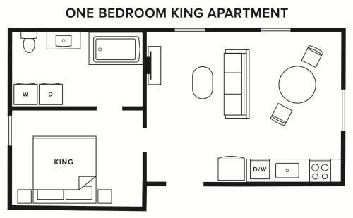 Deluxe One-Bedroom Apartment with Harbor View