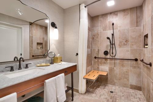 King Dormer Room - Top Floor/Mobility/Hearing Accessible with Roll-In Shower