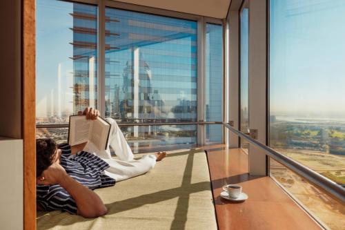 Executive Suite with Panoramic Skyline Views, Airport Transfers, Direct Connectivity to Museum of The Future, Complimentary Breakfast, Signature Afternoon Tea, Evening Sundowners, Soft Refreshments and Canapes