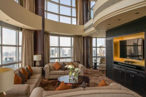 Royal Suite with Panoramic Skyline Views, Airport Transfers, Direct Connectivity to Museum of The Future, Complimentary Breakfast, Signature Afternoon Tea, Evening Sundowners, Soft Refreshments and Canapes