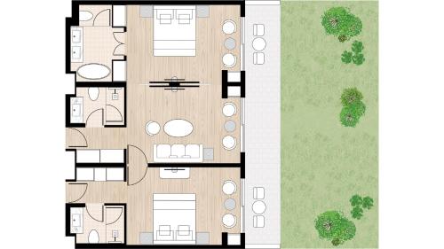 2 Bedroom Luxury Suite with Garden