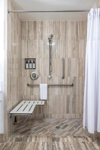 Deluxe Queen Room with City View and Balcony - Mobility/Hearing Accessible with Roll-In Shower