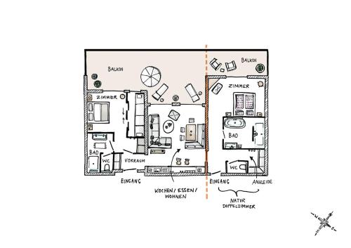 Two-Bedroom Apartment with Mountain View