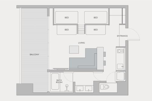 Bunk Bed Room with Ocean View - West Wing