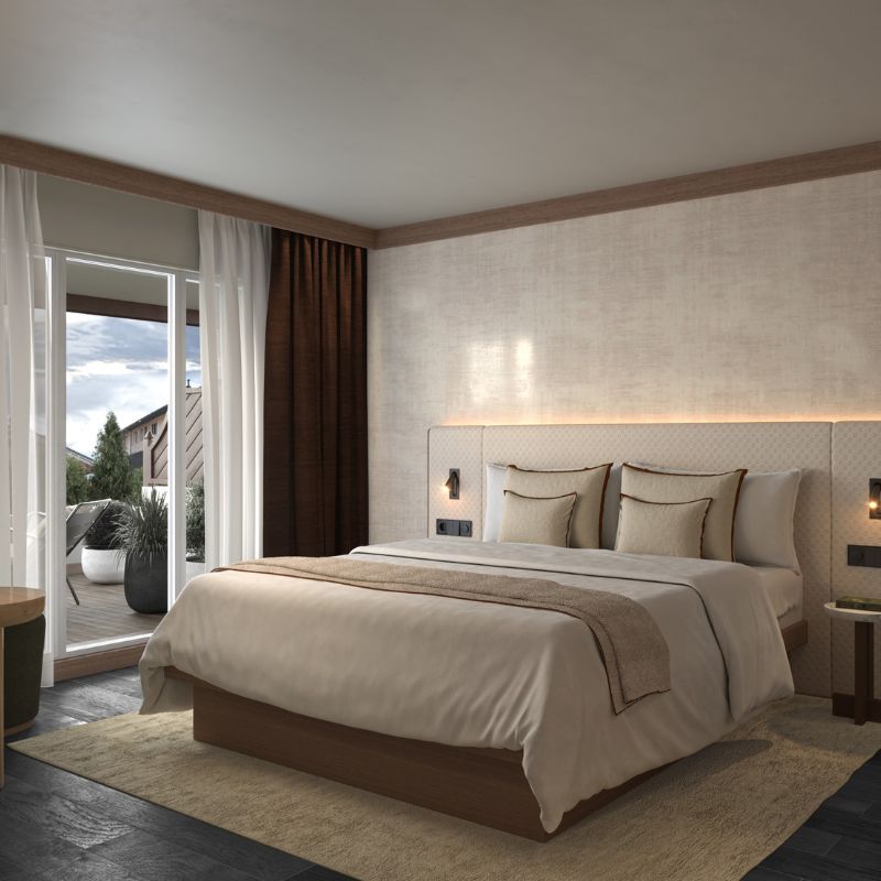 Chambre Supérieure Balcon vue Mont Blanc