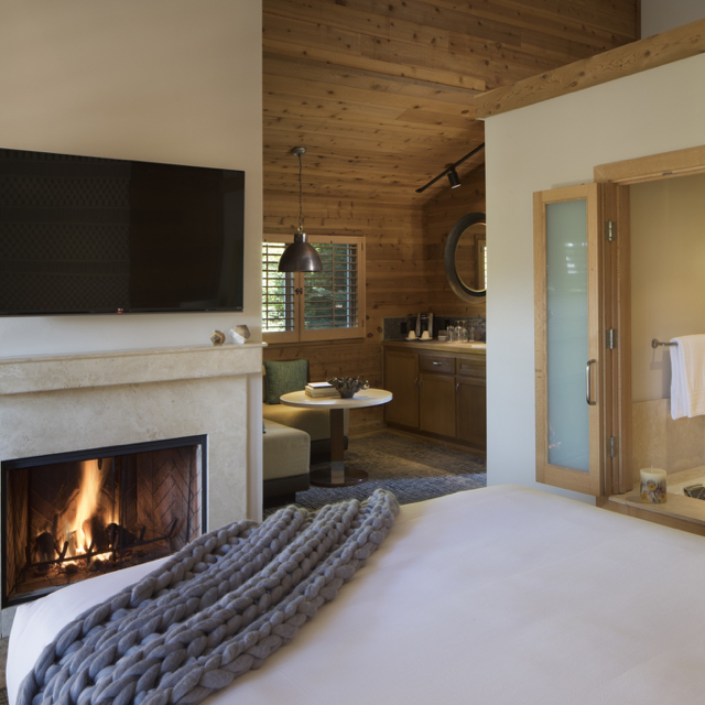 Deluxe Fireplace Room