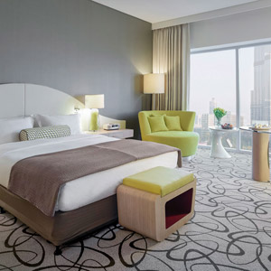 Luxury Room King, Partial Burj Khalif Vw