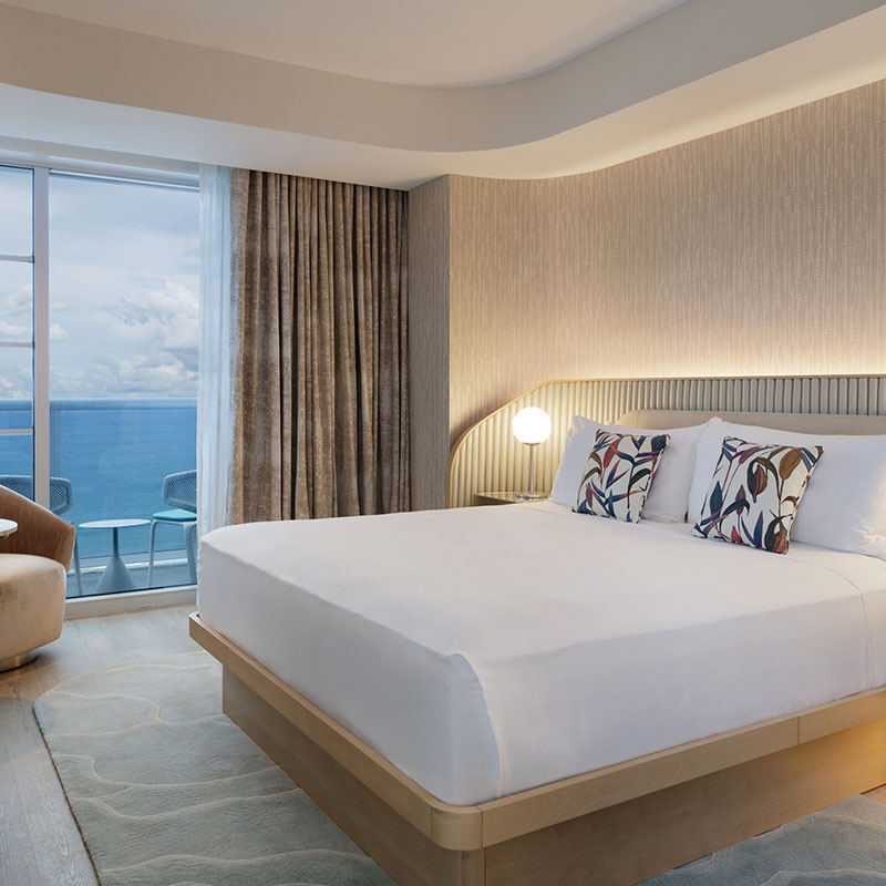 Ocean View Balcony with 1 King Bed