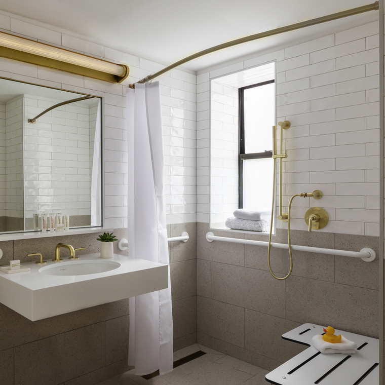 Deluxe King ADA Roll In Shower