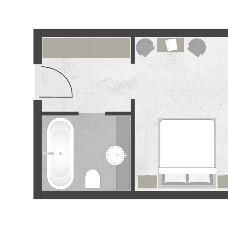 Comfort Room Country Style with Balcony