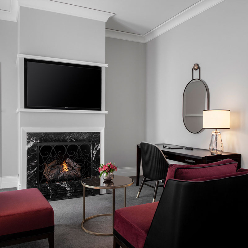 Deluxe King Room with Fireplace