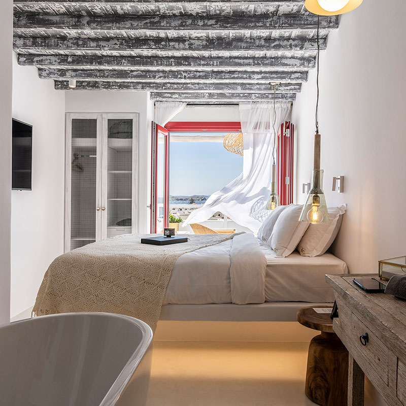 Mykonian Suite with Jacuzzi and Sea view