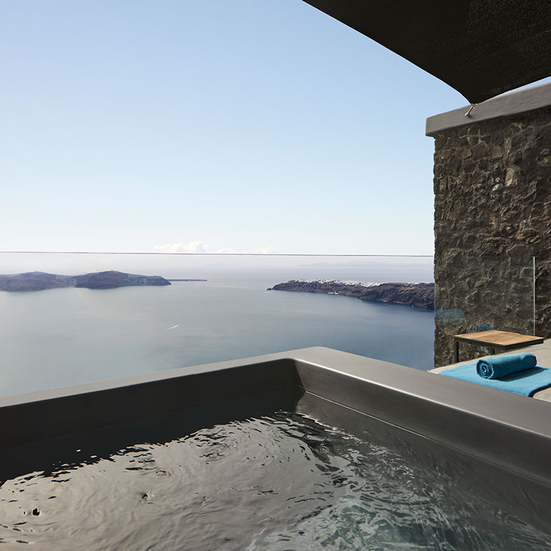 Kivotos Villa with Heated Pool & Hot Tub