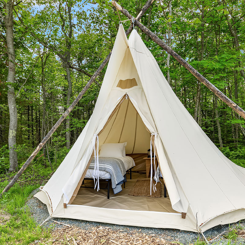 Deluxe Tent with Private Bathroom and Kids Tent