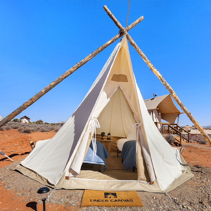 Deluxe Tent with Private Bathroom and Kids Tent