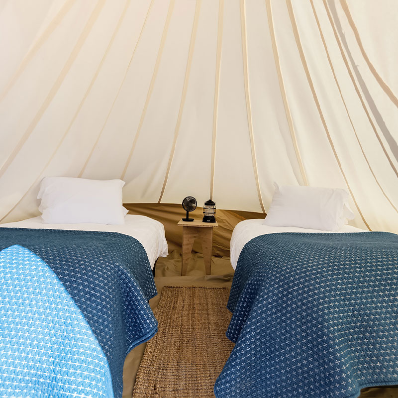 Deluxe Tent with Private Bathroom and Kids Tent
